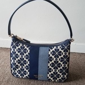 Kate Spade jacquard spade flower shoulder bag - blue multi